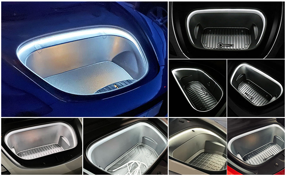 @UTOS Front Trunk LED Strip Lights 12-16V Surround Lighting Strip For Model S 3 Y X