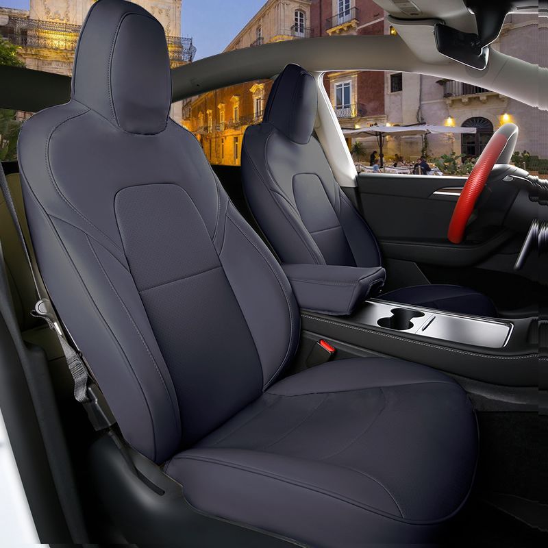 @UTOS Full Set Custom Car Leather Seat Cover For Model Y/3