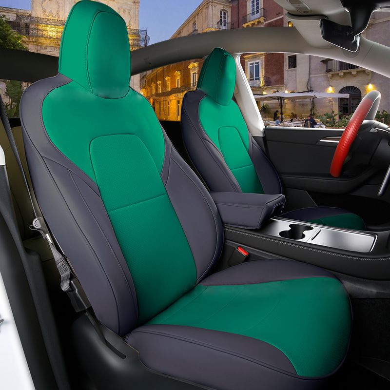 @UTOS Full Set Custom Car Leather Seat Cover For Model Y/3